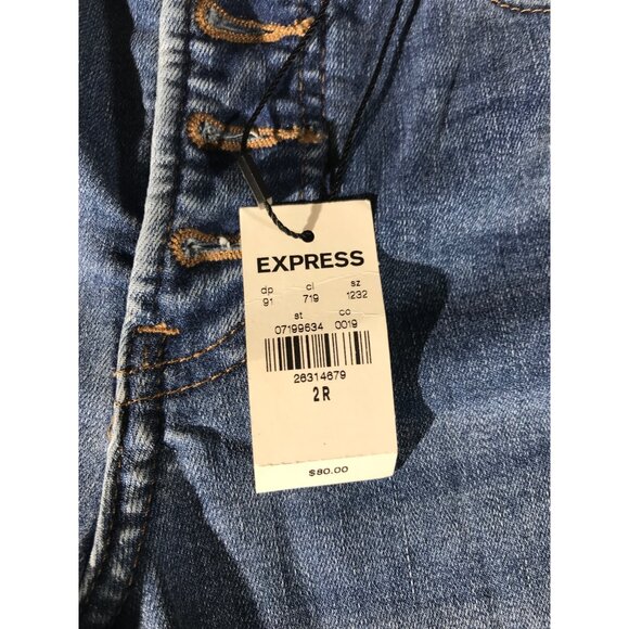 Express Women’s Skinny Mid Rise Medium Blue 5 Pocket Jeans 2 - Picture 10 of 10